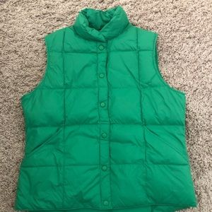 Lands End Kelly Green Puffer Vest - M